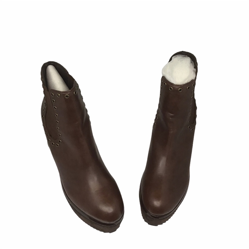 Brown ankle booties